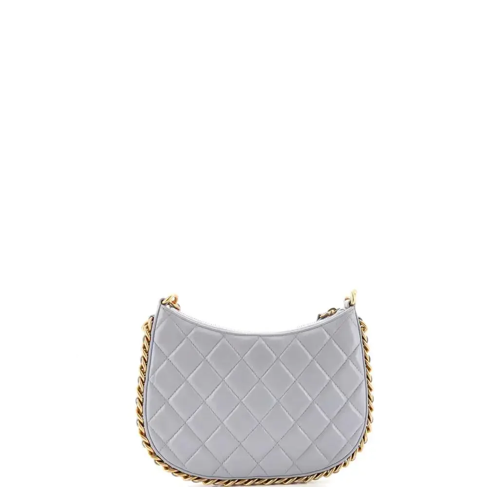 Chanel Cc Chain Around Hobo Quilted #242808C49B - Picture 3 of 6